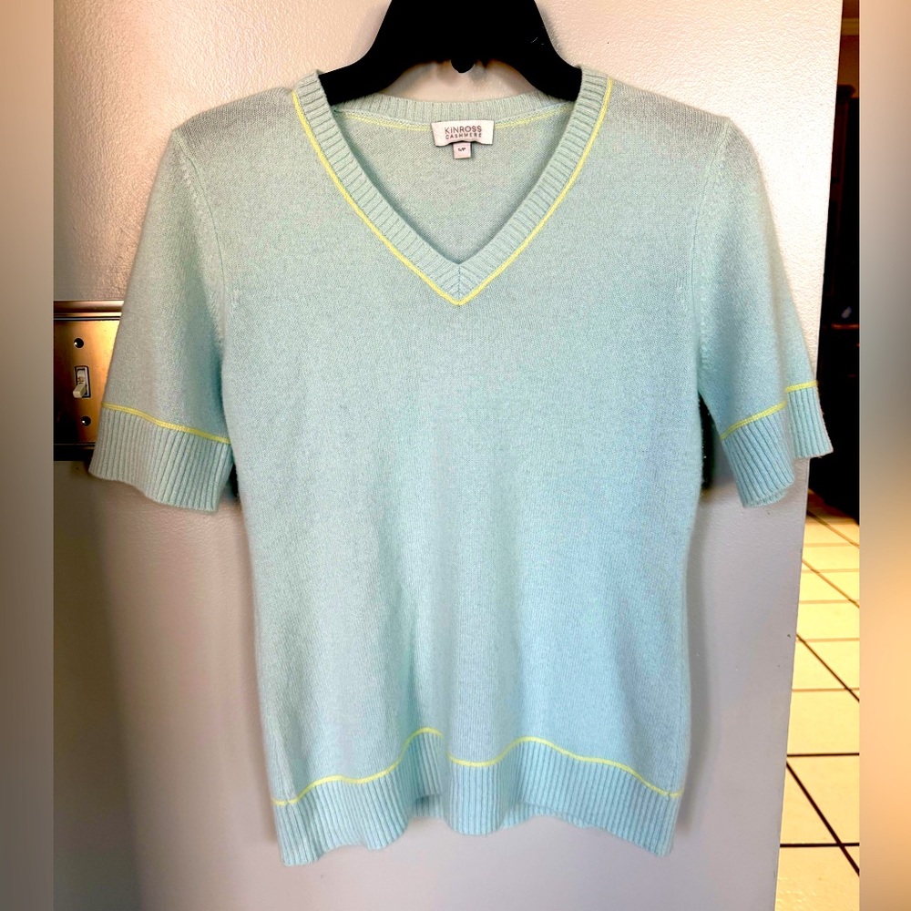 Kinross Light Blue V-Neck Sweater